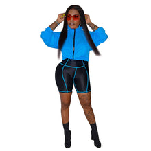 Load image into Gallery viewer, ANJAMANOR Sexy Two Piece Set Hoodie Top Biker Shorts Streetwear Casual Tracksuit Women Sports Suit Plus Size Outfits D37-AF42