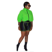 Load image into Gallery viewer, ANJAMANOR Sexy Two Piece Set Hoodie Top Biker Shorts Streetwear Casual Tracksuit Women Sports Suit Plus Size Outfits D37-AF42