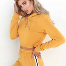 Load image into Gallery viewer, Z&amp;P 2019 Tracksuit 2pcs Women Set Training Crop Top Sweatshirt+Side Stripe Pants 2 Pieces Sets Women Clothing Suits Female