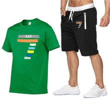 Load image into Gallery viewer, The latest EA7 men's T-shirt suit summer special fashion T-shirt round neck shorts + T-shirt fashion brand short-sleeved suit