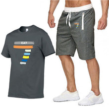Load image into Gallery viewer, The latest EA7 men's T-shirt suit summer special fashion T-shirt round neck shorts + T-shirt fashion brand short-sleeved suit
