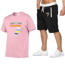 Load image into Gallery viewer, The latest EA7 men's T-shirt suit summer special fashion T-shirt round neck shorts + T-shirt fashion brand short-sleeved suit