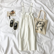 Load image into Gallery viewer, 2 piece set women Summer Pants Set Women Striped T-shirt + Fashion Overall White Khaki Pants Outfits For Women Casual plus size