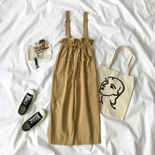 Load image into Gallery viewer, 2 piece set women Summer Pants Set Women Striped T-shirt + Fashion Overall White Khaki Pants Outfits For Women Casual plus size