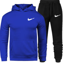 Load image into Gallery viewer, Men's Fashion Hoodies Set Suits Hit Color Mosaic Stars Sweater Sweatsuit Mens Track Suit Set Men Clothes 2019
