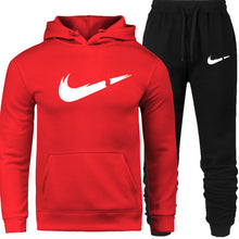 Load image into Gallery viewer, Men's Fashion Hoodies Set Suits Hit Color Mosaic Stars Sweater Sweatsuit Mens Track Suit Set Men Clothes 2019