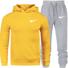 Load image into Gallery viewer, Men's Fashion Hoodies Set Suits Hit Color Mosaic Stars Sweater Sweatsuit Mens Track Suit Set Men Clothes 2019