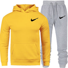 Load image into Gallery viewer, Men's Fashion Hoodies Set Suits Hit Color Mosaic Stars Sweater Sweatsuit Mens Track Suit Set Men Clothes 2019