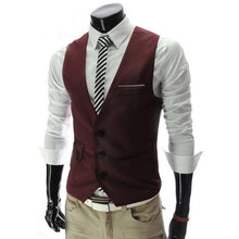 Load image into Gallery viewer, 2019 Hot Men Business Formal Dress Suit Vests Men Slim Fit Suit Vest Wedding Party Waistcoat Homme Men Casual Sleeveless Coats