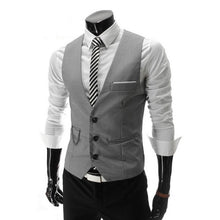 Load image into Gallery viewer, 2019 Hot Men Business Formal Dress Suit Vests Men Slim Fit Suit Vest Wedding Party Waistcoat Homme Men Casual Sleeveless Coats