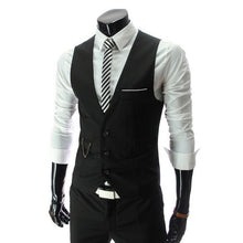 Load image into Gallery viewer, 2019 Hot Men Business Formal Dress Suit Vests Men Slim Fit Suit Vest Wedding Party Waistcoat Homme Men Casual Sleeveless Coats