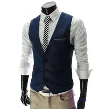 Load image into Gallery viewer, 2019 Hot Men Business Formal Dress Suit Vests Men Slim Fit Suit Vest Wedding Party Waistcoat Homme Men Casual Sleeveless Coats