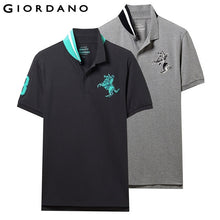 Load image into Gallery viewer, Giordano Men Polo Shirt Pack Of 2 Embroidered Pattern Fashion Polo Men Stretchy Short Sleeve Polos Para Hombre Brand Summer Tops