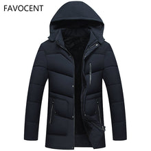 Load image into Gallery viewer, FAVOCENT Good Quality Men Jacket Super Warm Thick Mens Winter Parkas Long Coats with Hood for Leisure Men Parka Plus Size 4XL