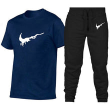 Load image into Gallery viewer, New Fashion printing suits sportwear Gyms Fitness trousers/Men's Sets T Shirts+pants Two Pieces Sets Casual Tracksuit Men3XL