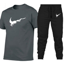 Load image into Gallery viewer, New Fashion printing suits sportwear Gyms Fitness trousers/Men's Sets T Shirts+pants Two Pieces Sets Casual Tracksuit Men3XL