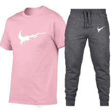 Load image into Gallery viewer, New Fashion printing suits sportwear Gyms Fitness trousers/Men's Sets T Shirts+pants Two Pieces Sets Casual Tracksuit Men3XL
