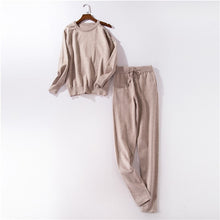 Load image into Gallery viewer, Women's Tracksuit knitted Suits 2 Piece Set Handmade