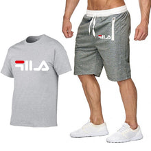 Load image into Gallery viewer, Top Brand Men's Sets Summer Fashion Print Shorts Pants+T shirts Set Men Short Sleeve Shirts Casual Men Clothing Sets Tracksuit
