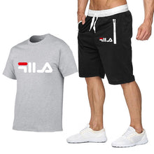 Load image into Gallery viewer, Top Brand Men's Sets Summer Fashion Print Shorts Pants+T shirts Set Men Short Sleeve Shirts Casual Men Clothing Sets Tracksuit