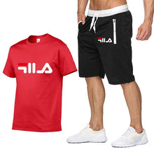 Load image into Gallery viewer, Top Brand Men's Sets Summer Fashion Print Shorts Pants+T shirts Set Men Short Sleeve Shirts Casual Men Clothing Sets Tracksuit
