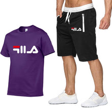 Load image into Gallery viewer, Top Brand Men's Sets Summer Fashion Print Shorts Pants+T shirts Set Men Short Sleeve Shirts Casual Men Clothing Sets Tracksuit