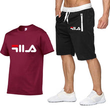 Load image into Gallery viewer, Top Brand Men's Sets Summer Fashion Print Shorts Pants+T shirts Set Men Short Sleeve Shirts Casual Men Clothing Sets Tracksuit