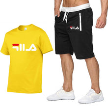 Load image into Gallery viewer, Top Brand Men's Sets Summer Fashion Print Shorts Pants+T shirts Set Men Short Sleeve Shirts Casual Men Clothing Sets Tracksuit