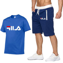 Load image into Gallery viewer, Top Brand Men's Sets Summer Fashion Print Shorts Pants+T shirts Set Men Short Sleeve Shirts Casual Men Clothing Sets Tracksuit