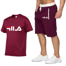 Load image into Gallery viewer, Top Brand Men's Sets Summer Fashion Print Shorts Pants+T shirts Set Men Short Sleeve Shirts Casual Men Clothing Sets Tracksuit