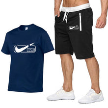 Load image into Gallery viewer, 2019 new T Shirt+Shorts Sets Men Letter Printed Summer Suits Casual Tshirt Men Tracksuits Brand Clothing Tops Tees Set Male