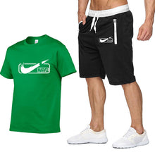 Load image into Gallery viewer, 2019 new T Shirt+Shorts Sets Men Letter Printed Summer Suits Casual Tshirt Men Tracksuits Brand Clothing Tops Tees Set Male