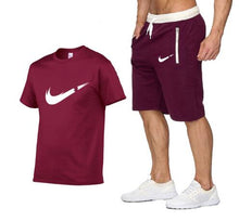 Load image into Gallery viewer, 2019 new T Shirt+Shorts Sets Men Letter Printed Summer Suits Casual Tshirt Men Tracksuits Brand Clothing Tops Tees Set Male