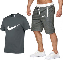 Load image into Gallery viewer, 2019 new T Shirt+Shorts Sets Men Letter Printed Summer Suits Casual Tshirt Men Tracksuits Brand Clothing Tops Tees Set Male