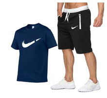 Load image into Gallery viewer, 2019 new T Shirt+Shorts Sets Men Letter Printed Summer Suits Casual Tshirt Men Tracksuits Brand Clothing Tops Tees Set Male