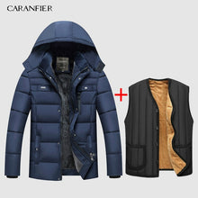 Load image into Gallery viewer, CARANFIER Warm Thick Winter Jacket Men Clothes Casual Stand Collar High Quality Fashion Brand Winter Coat Men Parka Outerwear