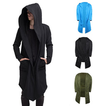 Load image into Gallery viewer, 2019 Men New Fashion Hooded Solid Color Trench Coat Spring Autumn Men Long Jacket Cardigan Long Sleeve Hoody Outwear Streetwear