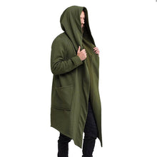 Load image into Gallery viewer, 2019 Men New Fashion Hooded Solid Color Trench Coat Spring Autumn Men Long Jacket Cardigan Long Sleeve Hoody Outwear Streetwear