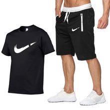 Load image into Gallery viewer, 2019 Summer Sportwear Clothing Mens Set Tracksuit Brand T shirts + Shorts Sets Mens Fashion Two Pieces Sets High Quality Suit