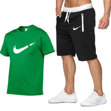 Load image into Gallery viewer, 2019 Summer Sportwear Clothing Mens Set Tracksuit Brand T shirts + Shorts Sets Mens Fashion Two Pieces Sets High Quality Suit