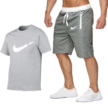 Load image into Gallery viewer, 2019 Summer Sportwear Clothing Mens Set Tracksuit Brand T shirts + Shorts Sets Mens Fashion Two Pieces Sets High Quality Suit