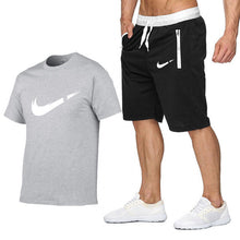 Load image into Gallery viewer, 2019 Summer Sportwear Clothing Mens Set Tracksuit Brand T shirts + Shorts Sets Mens Fashion Two Pieces Sets High Quality Suit