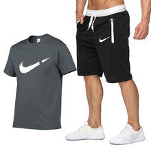Load image into Gallery viewer, 2019 Summer Sportwear Clothing Mens Set Tracksuit Brand T shirts + Shorts Sets Mens Fashion Two Pieces Sets High Quality Suit