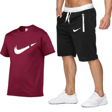 Load image into Gallery viewer, 2019 Summer Sportwear Clothing Mens Set Tracksuit Brand T shirts + Shorts Sets Mens Fashion Two Pieces Sets High Quality Suit