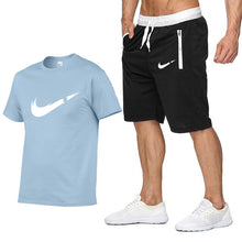 Load image into Gallery viewer, 2019 Summer Sportwear Clothing Mens Set Tracksuit Brand T shirts + Shorts Sets Mens Fashion Two Pieces Sets High Quality Suit