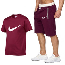 Load image into Gallery viewer, 2019 Summer Sportwear Clothing Mens Set Tracksuit Brand T shirts + Shorts Sets Mens Fashion Two Pieces Sets High Quality Suit