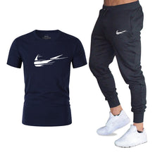Load image into Gallery viewer, Summer New Tracksuit Men Shorts Casual Men's Sportswear Suit Shorts Brand Clothing Two Pieces Top Tee+Shorts Sweat Suits 2019