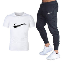 Load image into Gallery viewer, Summer New Tracksuit Men Shorts Casual Men's Sportswear Suit Shorts Brand Clothing Two Pieces Top Tee+Shorts Sweat Suits 2019