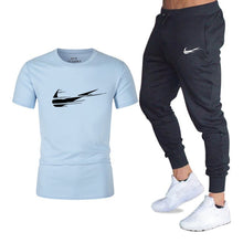 Load image into Gallery viewer, Summer New Tracksuit Men Shorts Casual Men's Sportswear Suit Shorts Brand Clothing Two Pieces Top Tee+Shorts Sweat Suits 2019