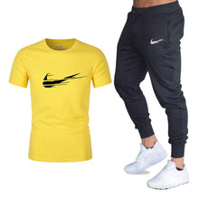 Load image into Gallery viewer, Summer New Tracksuit Men Shorts Casual Men's Sportswear Suit Shorts Brand Clothing Two Pieces Top Tee+Shorts Sweat Suits 2019